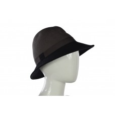 Giovannio NY Mujers Wide Brim Hat Size OS Gray Black Wool Color Block  eb-73512215